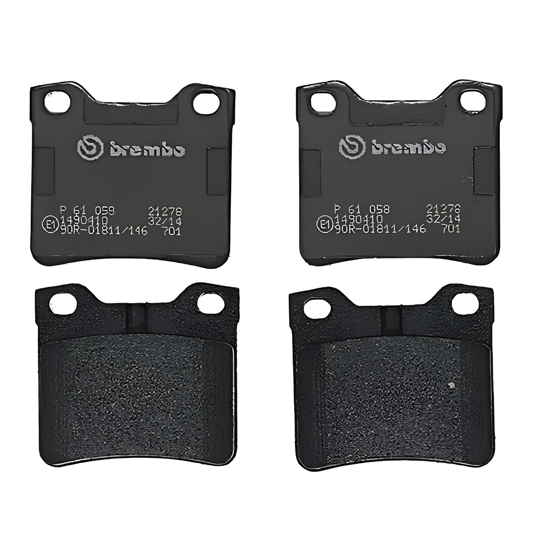 BREMBO P 61 058 PEUGEOT LOW-METALIC REAR BRAKE PAD