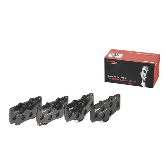 BREMBO P 83 009S TOYOTA SEMI-METALIC RED SHIM FRONT BRAKE PAD