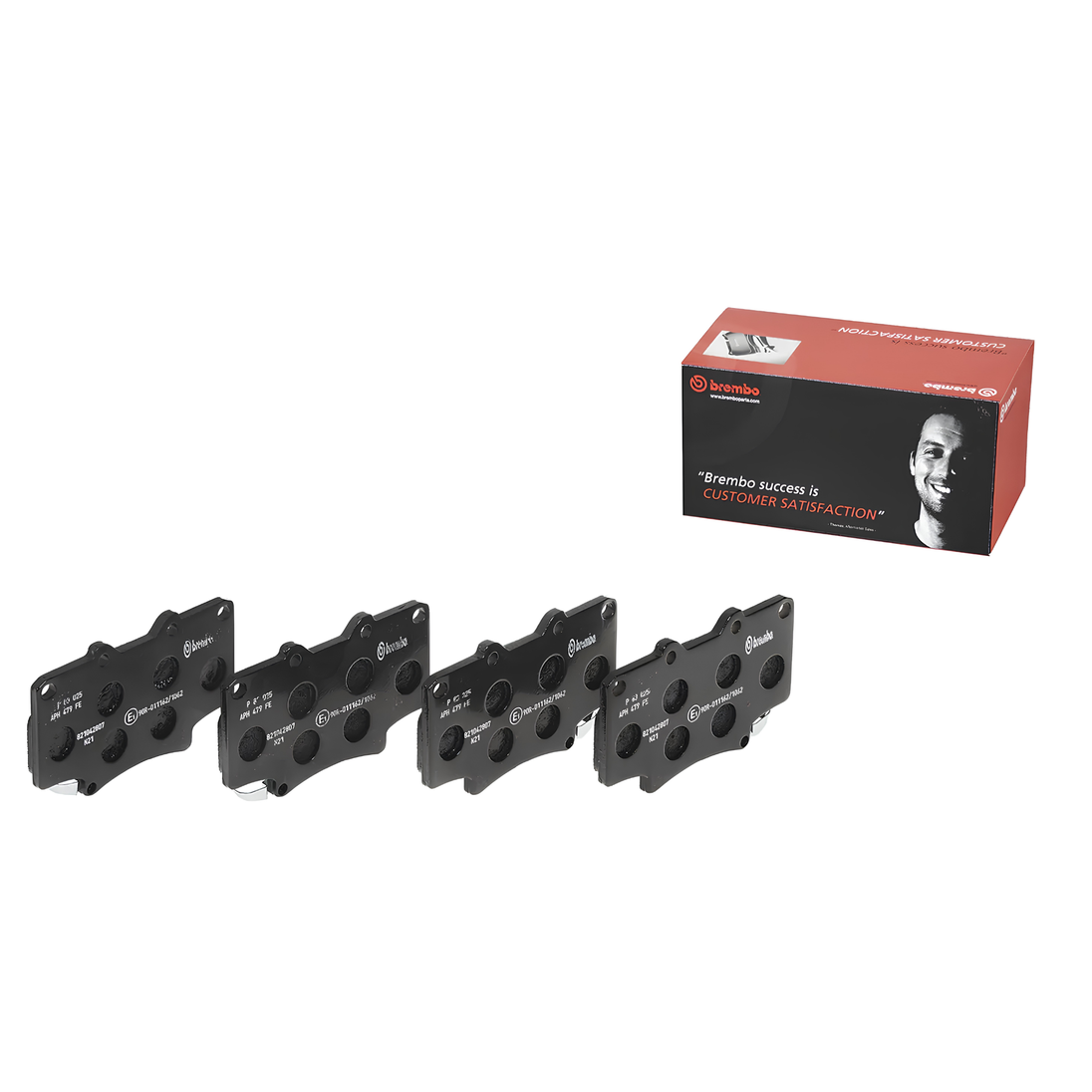 BREMBO P 83 025S TOYOTA SEMI-METALIC RED SHIM FRONT BRAKE PAD