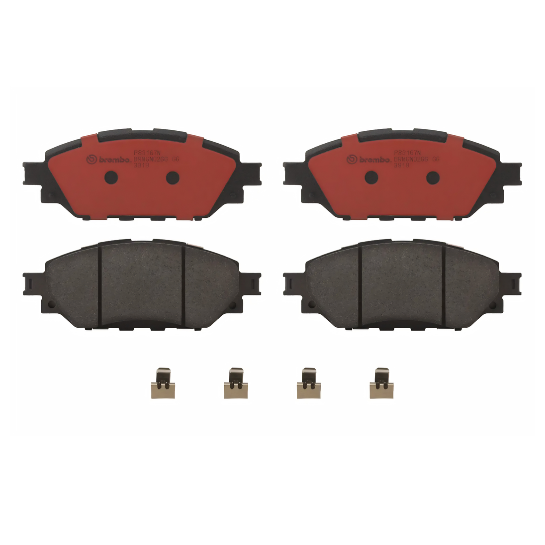 BREMBO P 83 167N TOYOTA PREMIUM CERAMIC FRONT BRAKE PAD