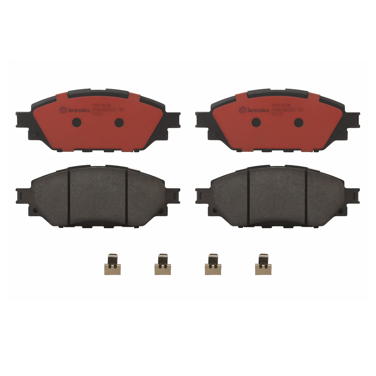 BREMBO P 83 167N TOYOTA PREMIUM CERAMIC FRONT BRAKE PAD