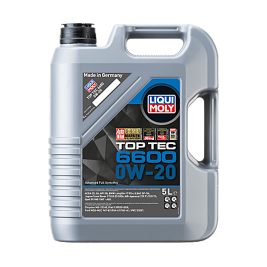 LIQUI MOLY TOP TEC 6600 FULLY SYNTHETIC 0W-20 ENGINE OIL 5L