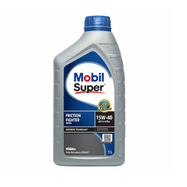 MOBIL SUPER FRICTION FIGHTER SEMI SYNTHETIC 15W-40 ENGINE OIL 1L