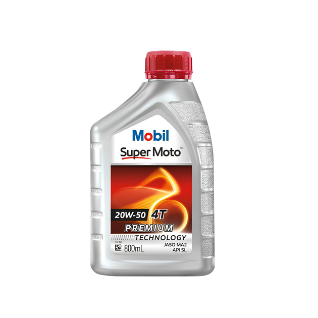 MOBIL SUPER MOTO MOTORCYCLE 20W-50 ENGINE OIL 0.8L