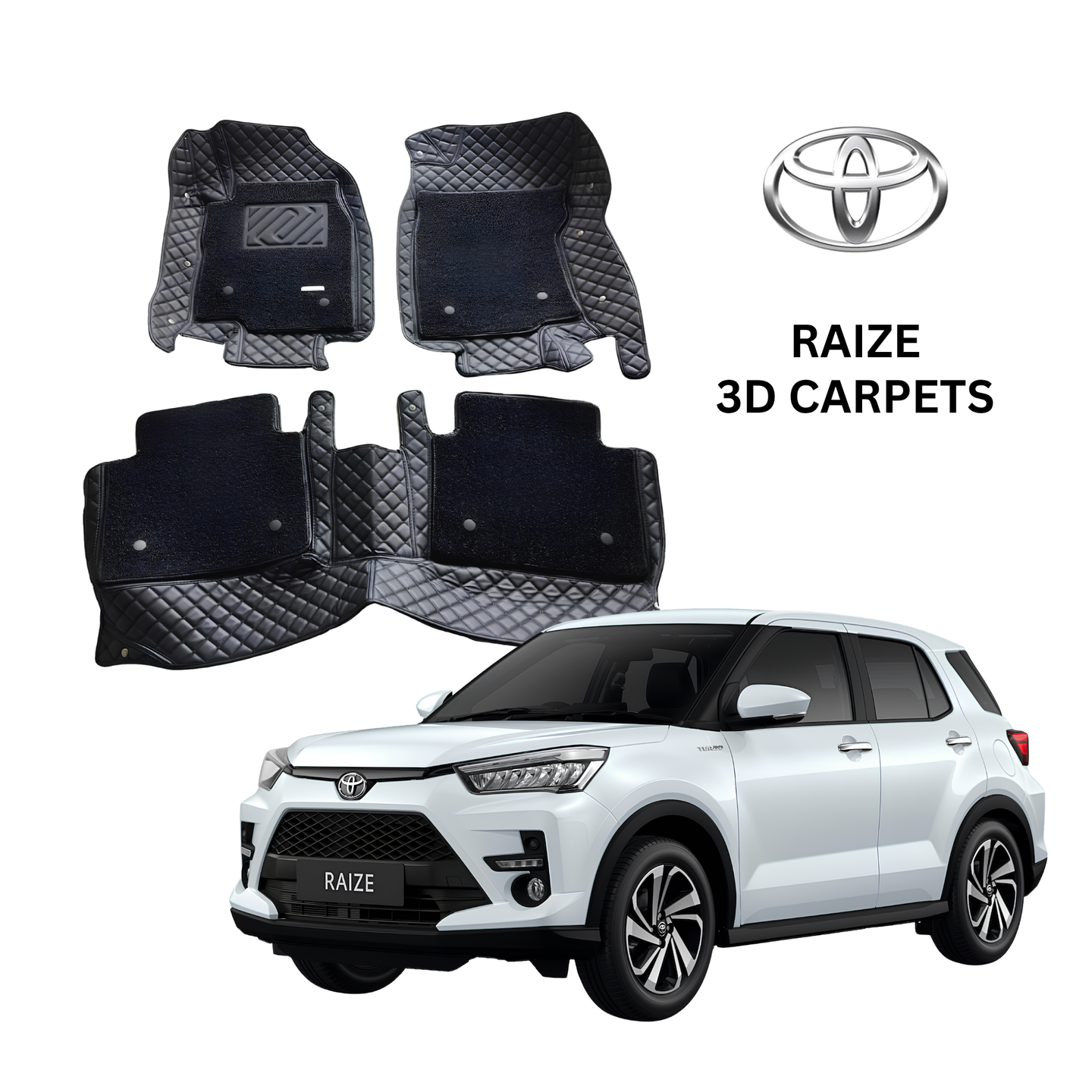 PREMIUM TOYOTA RAIZE 3D CARPETS