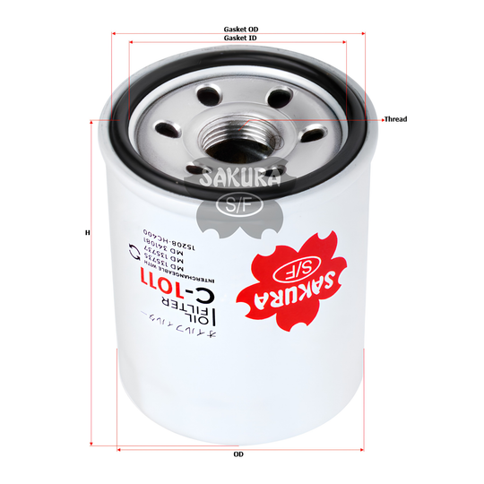 SAKURA TOYOTA C-1101 OIL FILTER