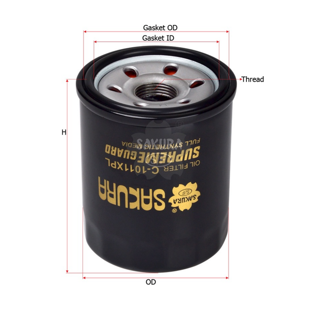 SAKURA C-1011XPL SUPREME GARD OIL FILTER