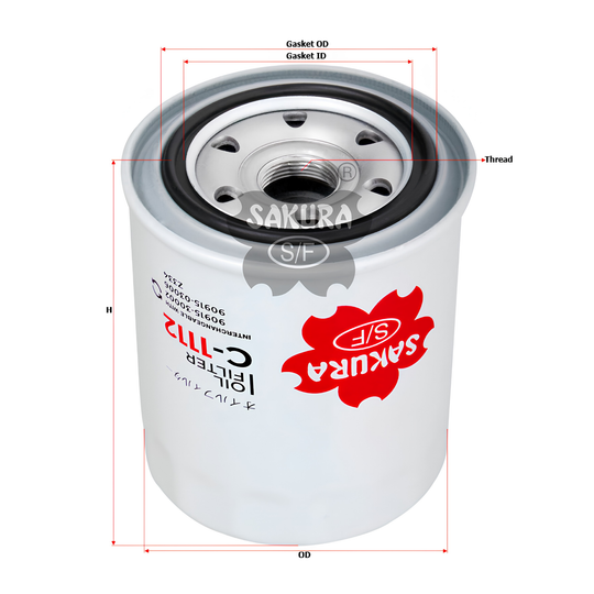 SAKURA TOYOTA C-1112 OIL FILTER