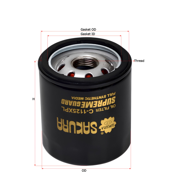 SAKURA C-1125XPL SUPREME GARD OIL FILTER