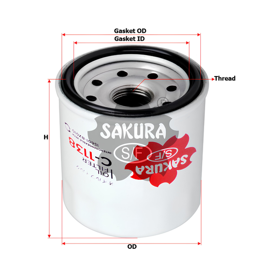 SAKURA TOYOTA C-1138 OIL FILTER