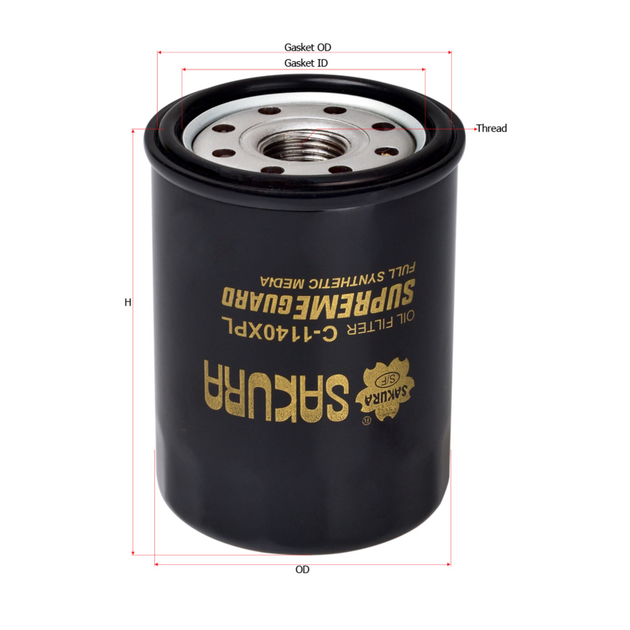 SAKURA C-1140XPL SUPREME GARD OIL FILTER
