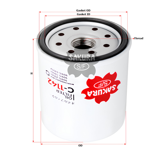 SAKURA TOYOTA C-1142 OIL FILTER