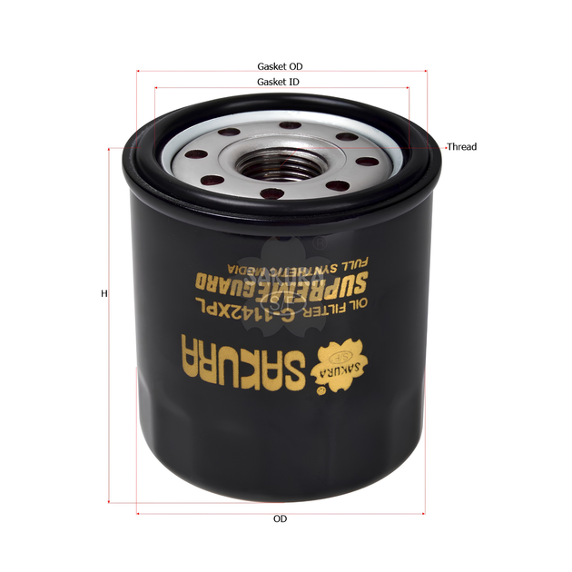 SAKURA C-1142XPL SUPREME GARD OIL FILTER