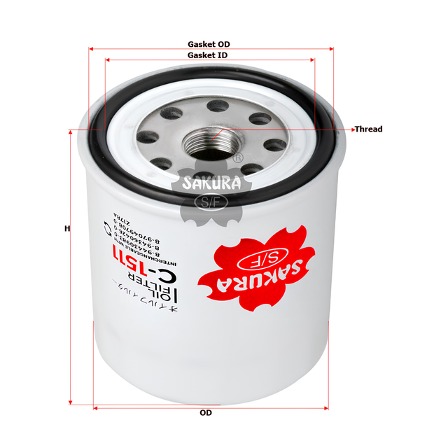 SAKURA HONDA C-1511 OIL FILTER