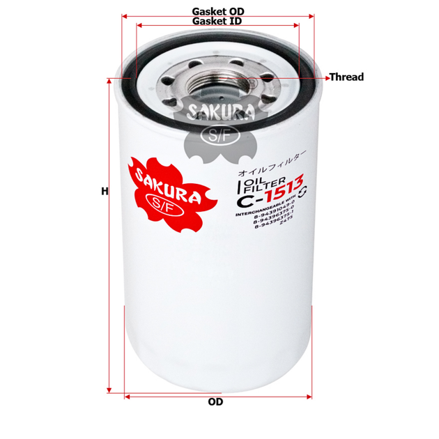 SAKURA HONDA C-1513 OIL FILTER