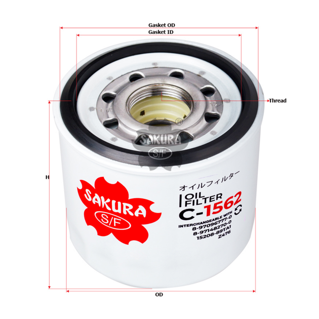SAKURA HONDA C-1562 OIL FILTER