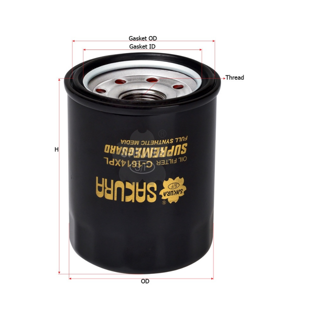 SAKURA C-1614XPL SUPREME GARD OIL FILTER