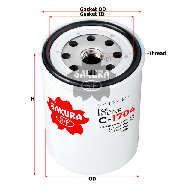 SAKURA MAZDA C-1704 OIL FILTER