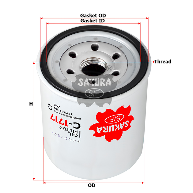 SAKURA MAZDA C-1717 OIL FILTER