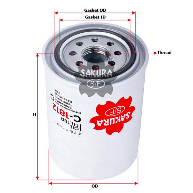 SAKURA NISSAN C-1812 OIL FILTER