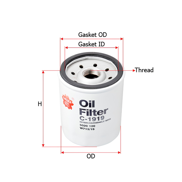 SAKURA LAND ROVER C-1919 OIL FILTER