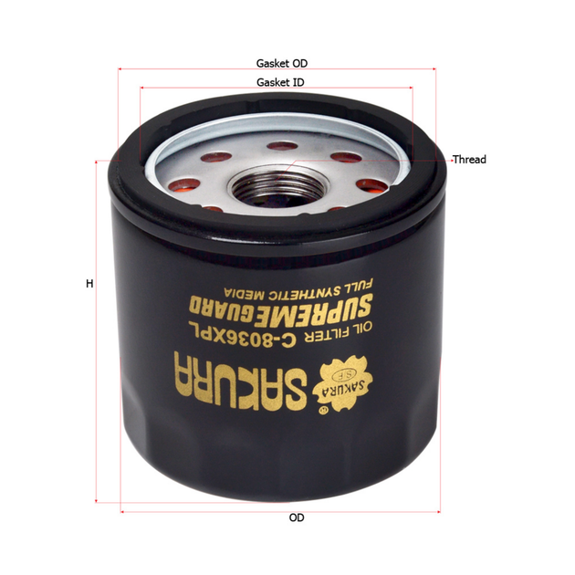 SAKURA C-8036XPL SUPREME GARD OIL FILTER