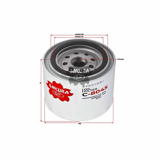 SAKURA LAND ROVER C-8045 OIL FILTER