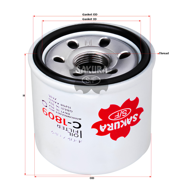 SAKURA MAZDA C-1809 OIL FILTER