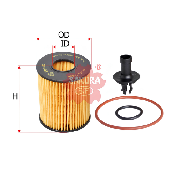 SAKURA TOYOTA EO-1102 OIL FILTER