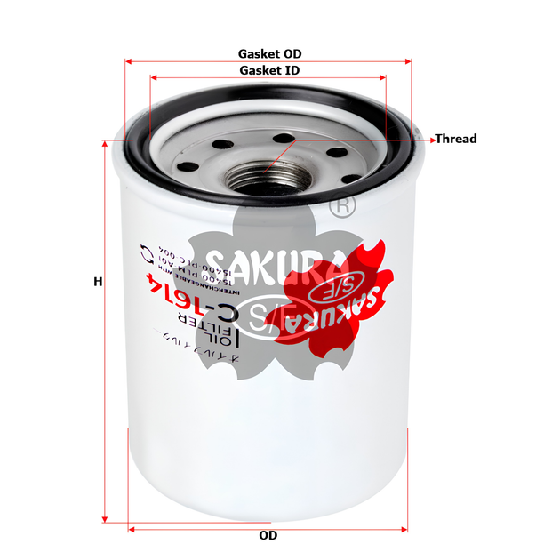 SAKURA HONDA C-1614 OIL FILTER
