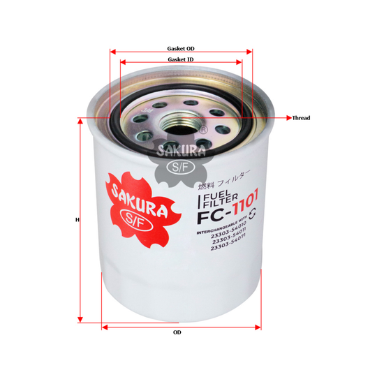 SAKURA TOYOTA FC-1101 FUEL FILTER