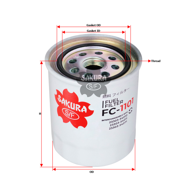 SAKURA TOYOTA FC-1101 FUEL FILTER