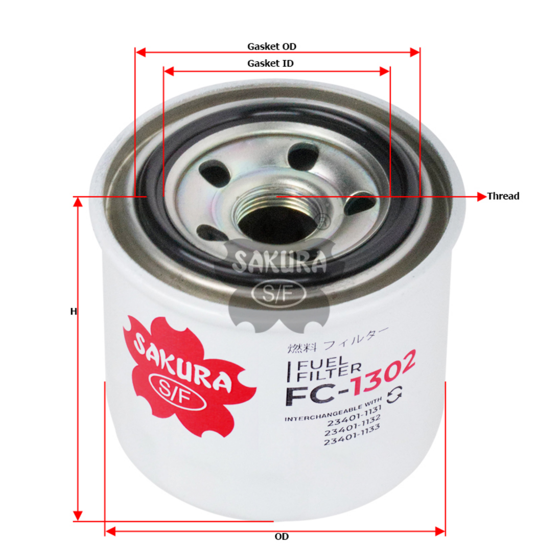 SAKURA DAIHATSU FC-1302 FUEL FILTER