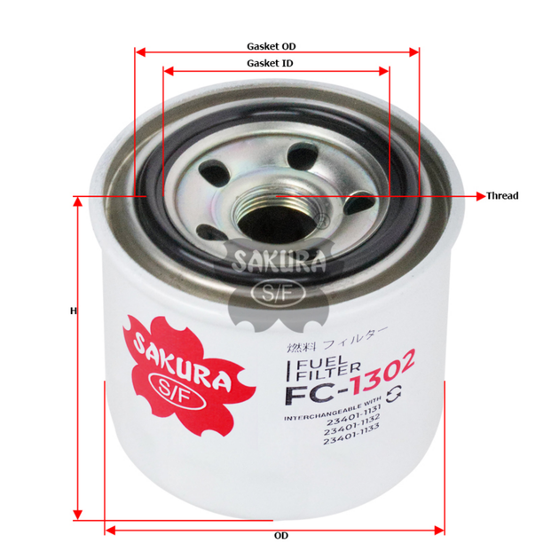 SAKURA DAIHATSU FC-1302 FUEL FILTER