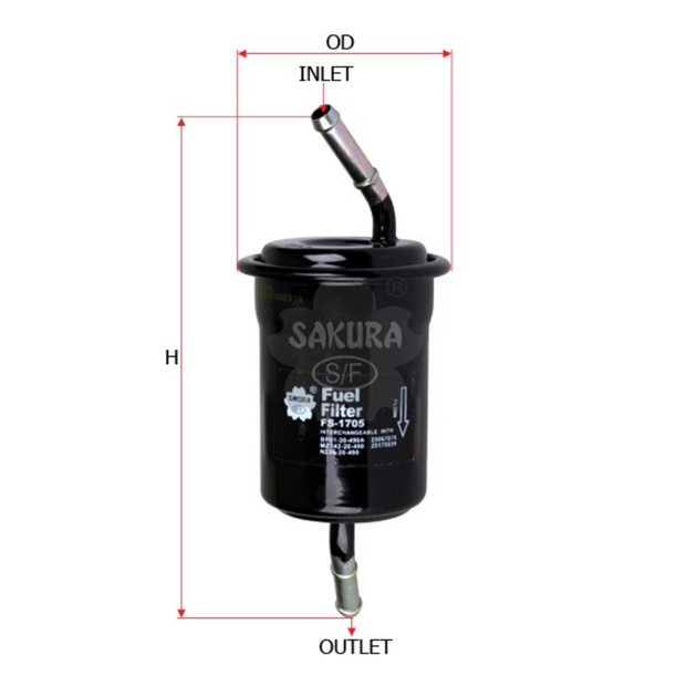 SAKURA DAIHATSU FS-1705 FUEL FILTER