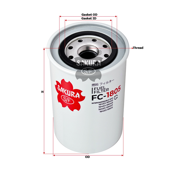 SAKURA NISSAN FS-1805 FUEL FILTER