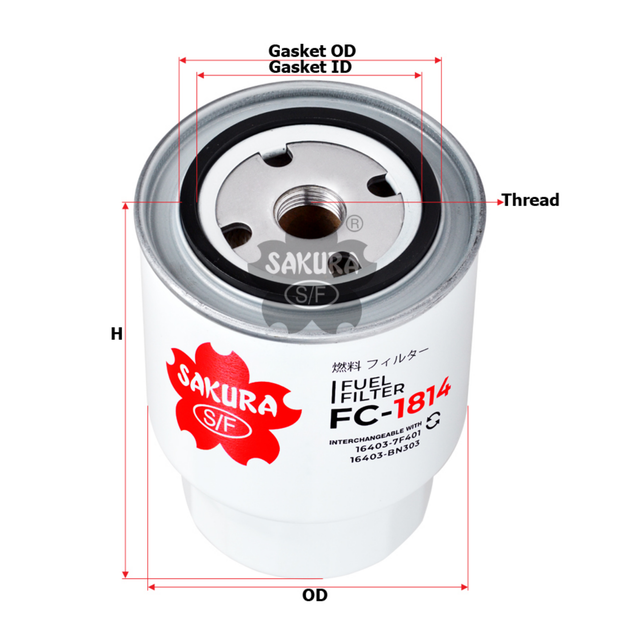SAKURA NISSAN FC-1814 FUEL FILTER