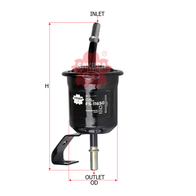 SAKURA TOYOTA FS-11650 FUEL FILTER