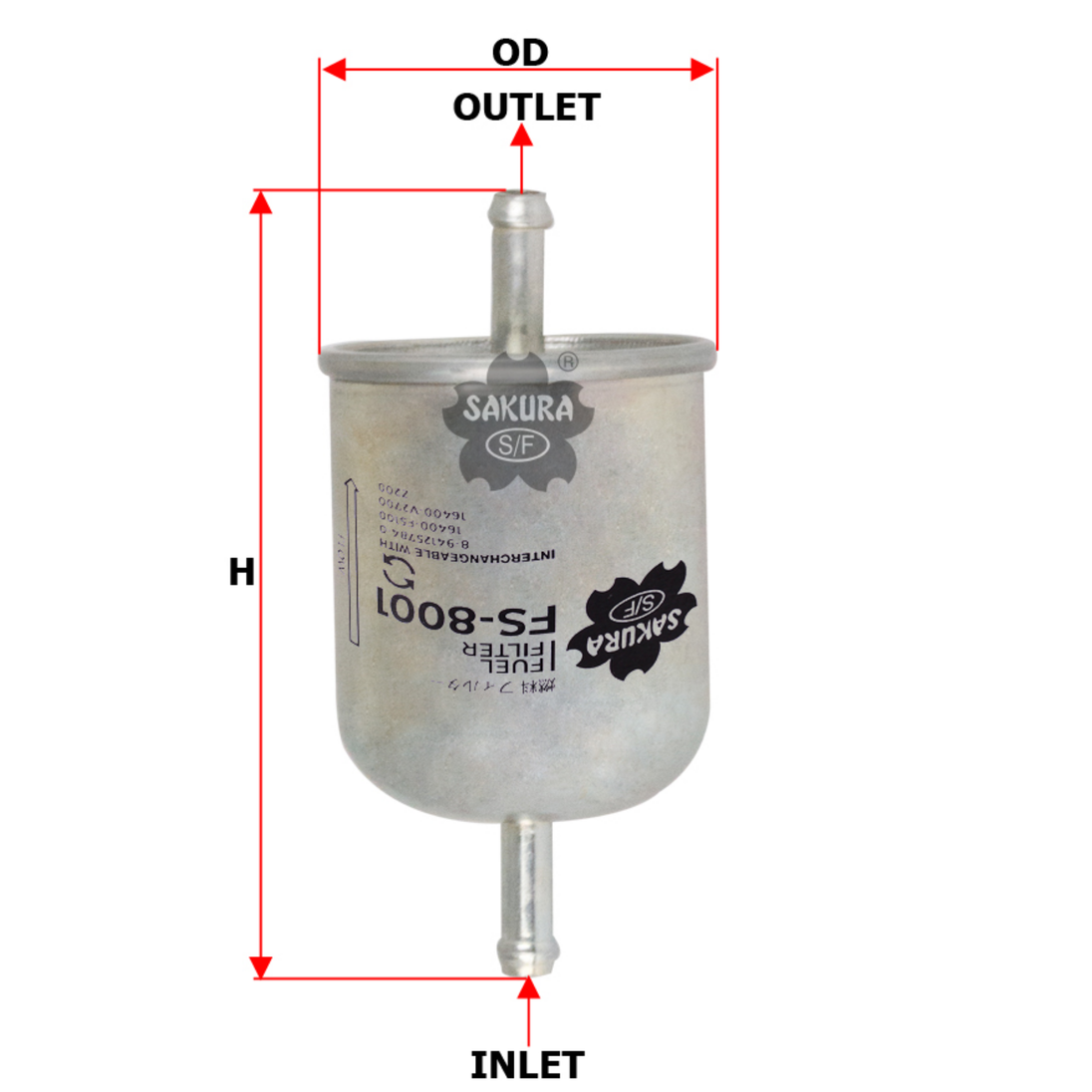 SAKURA NISSAN FS-8001 FUEL FILTER