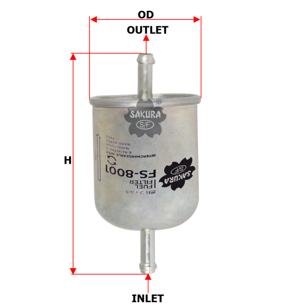 SAKURA NISSAN FS-8001 FUEL FILTER