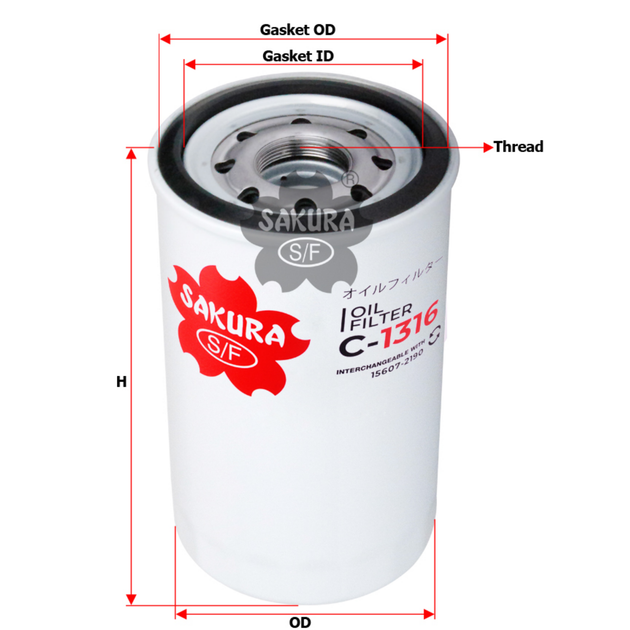 SAKURA HINO C-1316 OIL FILTER