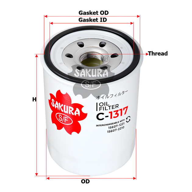 SAKURA HINO C-1317 OIL FILTER