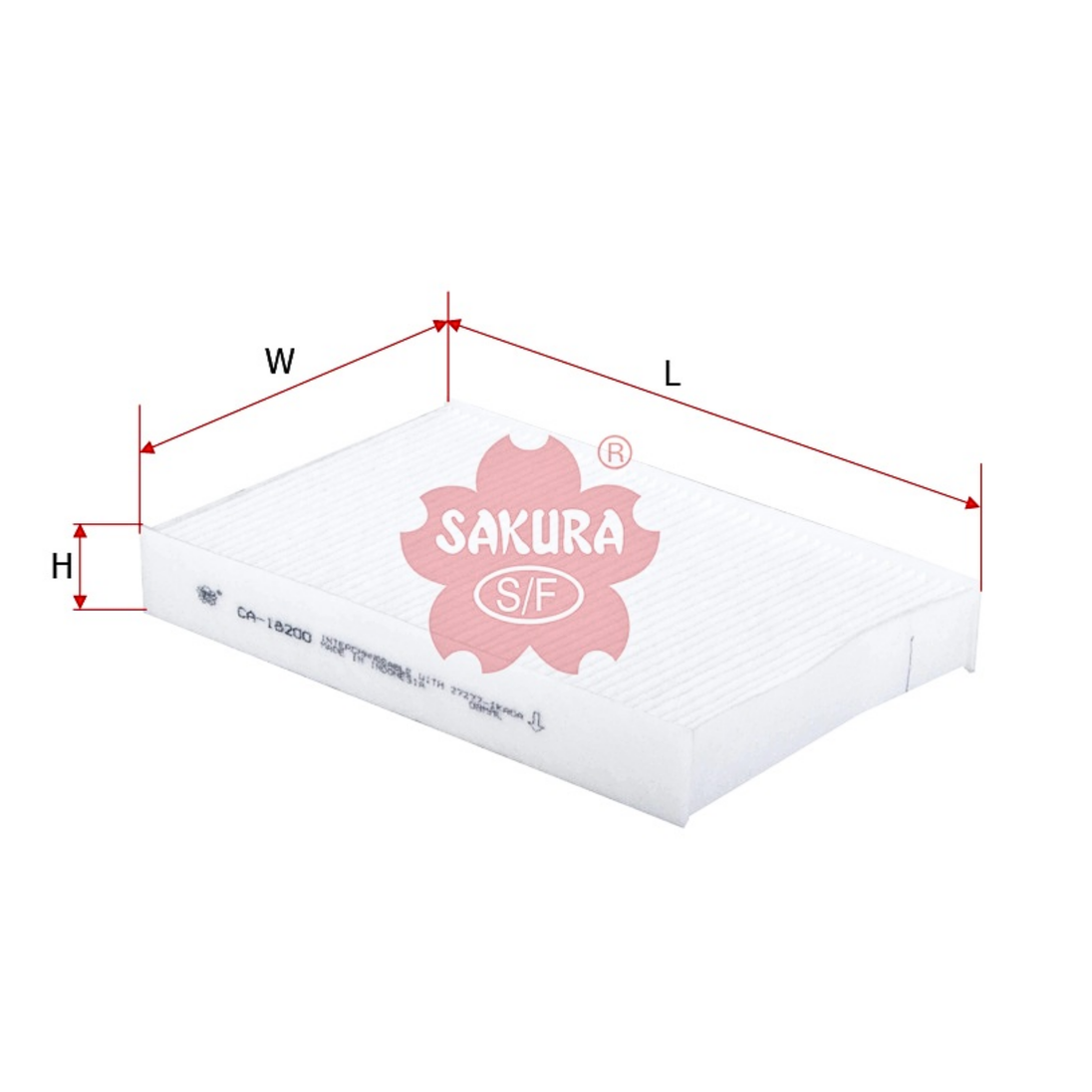 SAKURA NISSAN CA-18200 CABIN FILTER