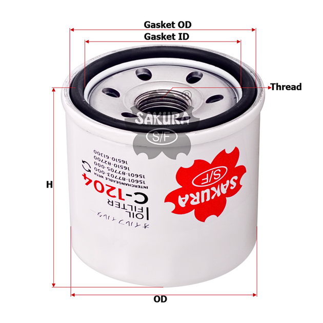 SAKURA SUZUKI C-1204 OIL FILTER