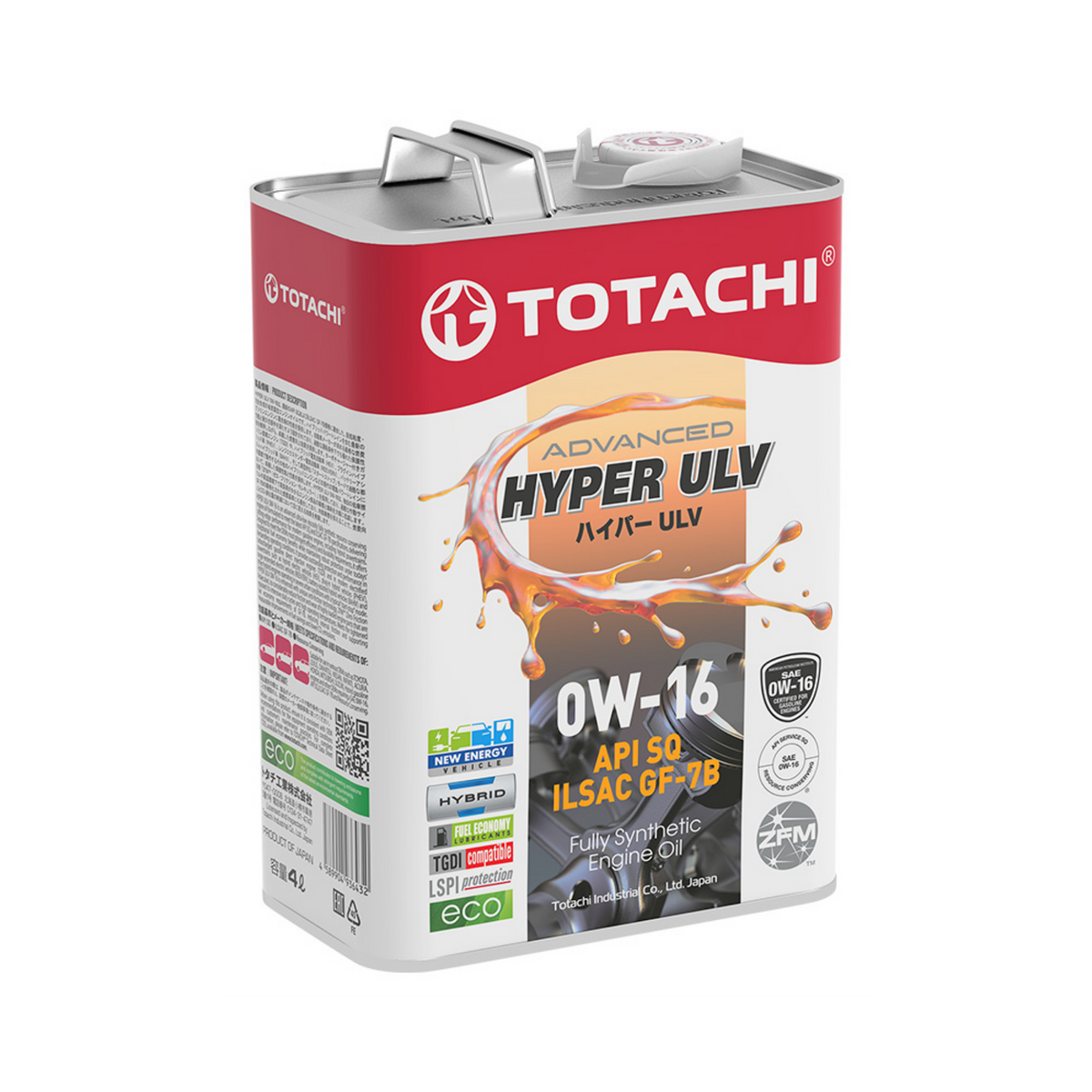 TOTACHI HYPER ULV 0W-16 FULLY SYNTHETIC OIL 4L