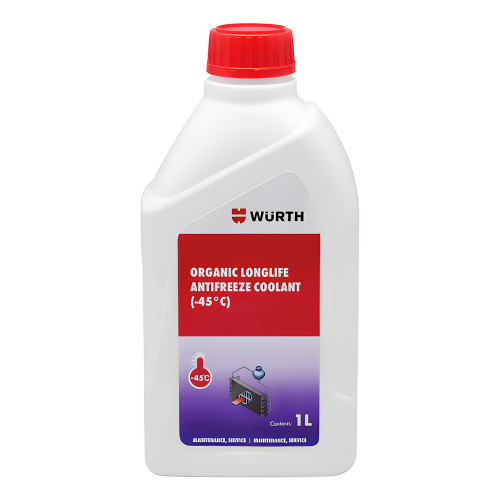 WURTH ORGANIC LONGLIFE ANTIFREEZE / COOLANT (-45°C) BLUE READY-MIXED 1L